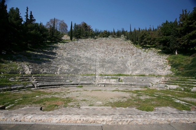 Argos - Only half of the theatre stone seats remain